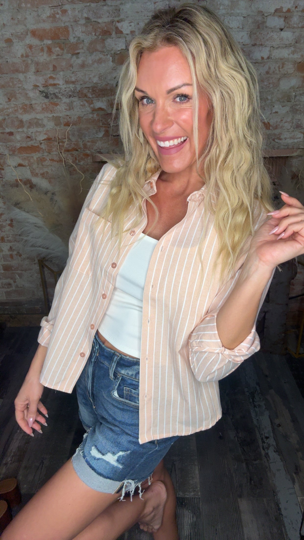 Stripe Me Down Top