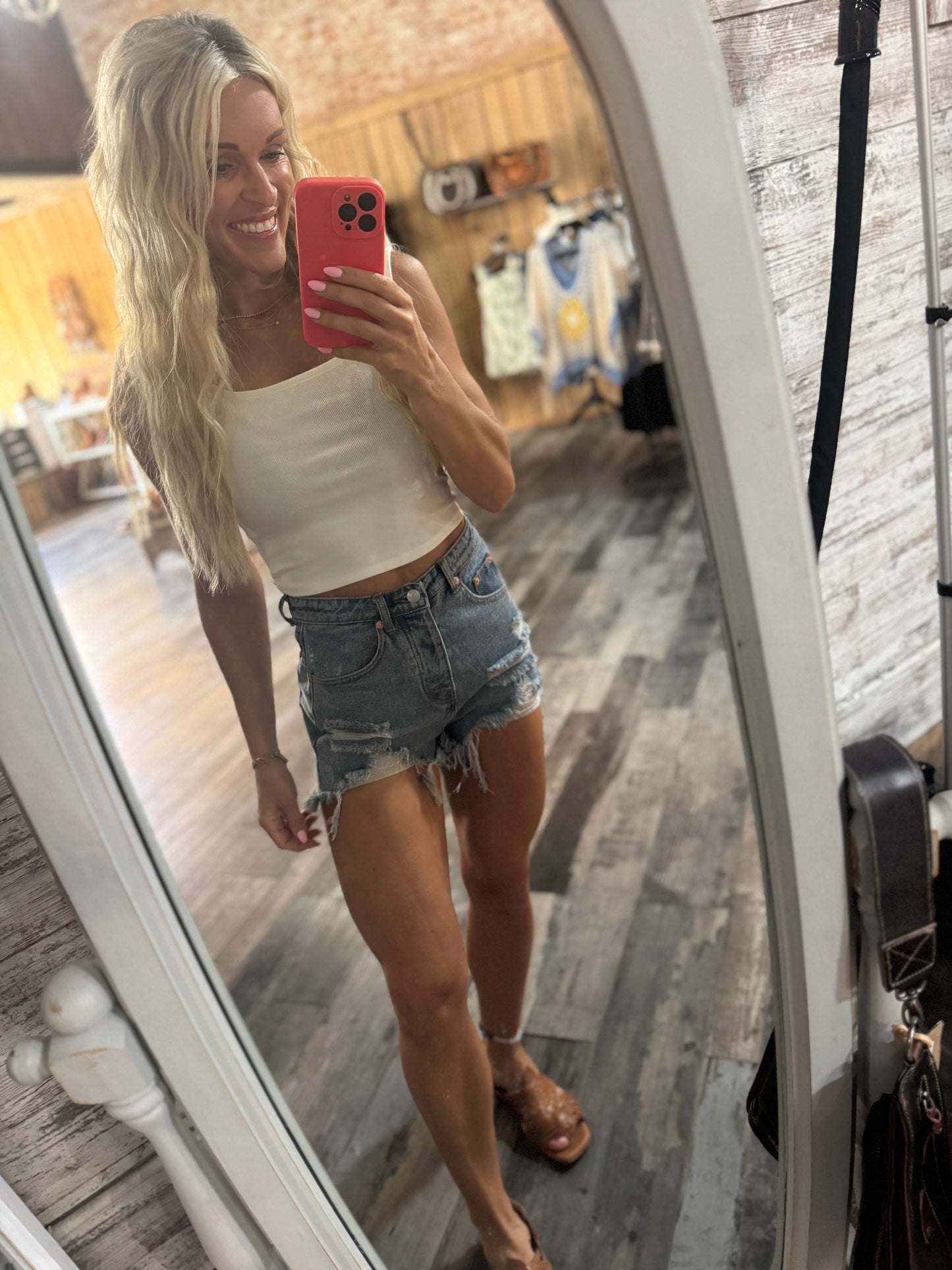 Bae's Frayed Denim Short