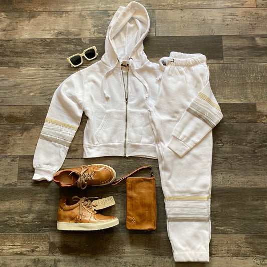 Winter White Zip Up