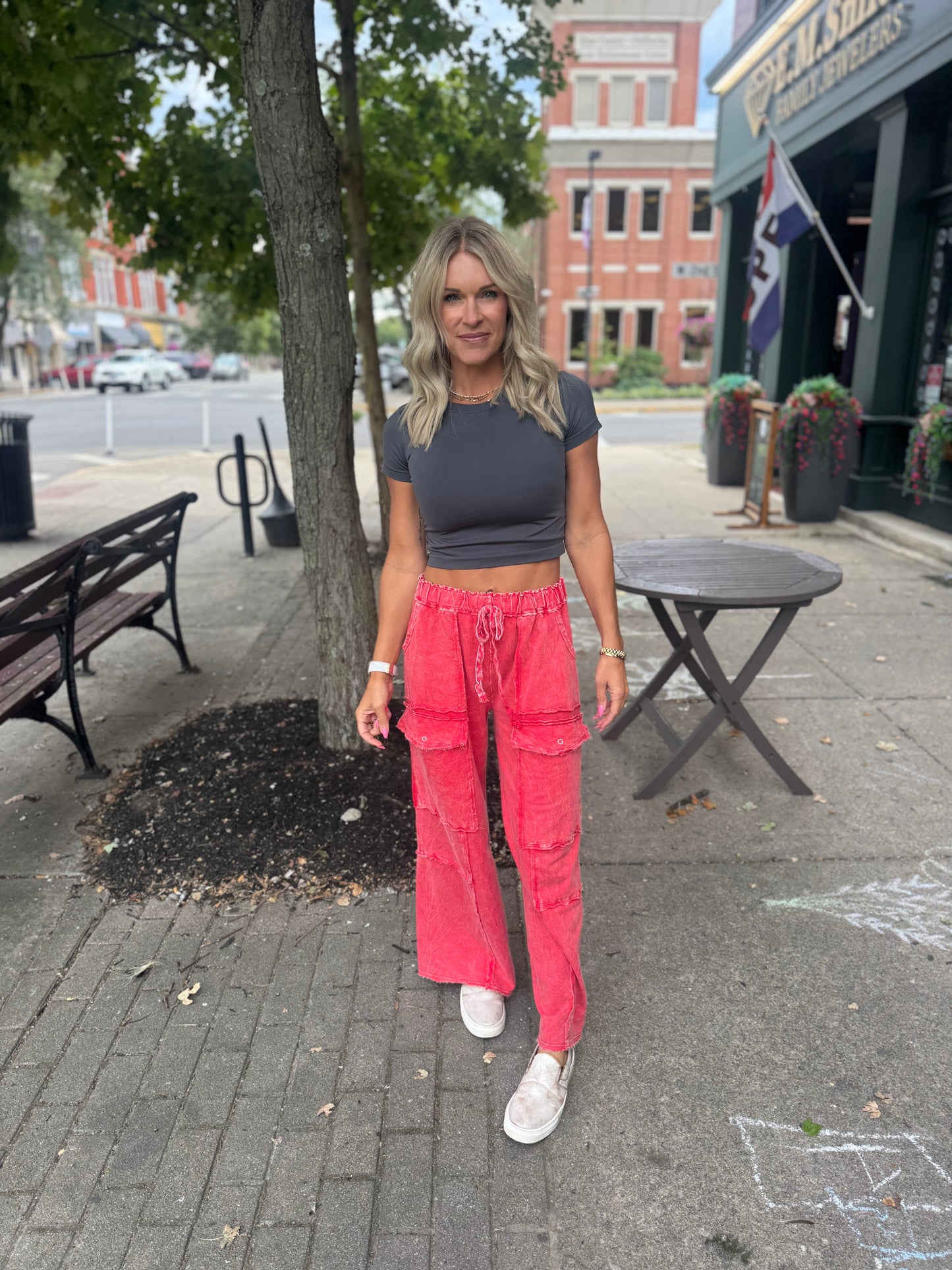 Terry Wide Leg Pant