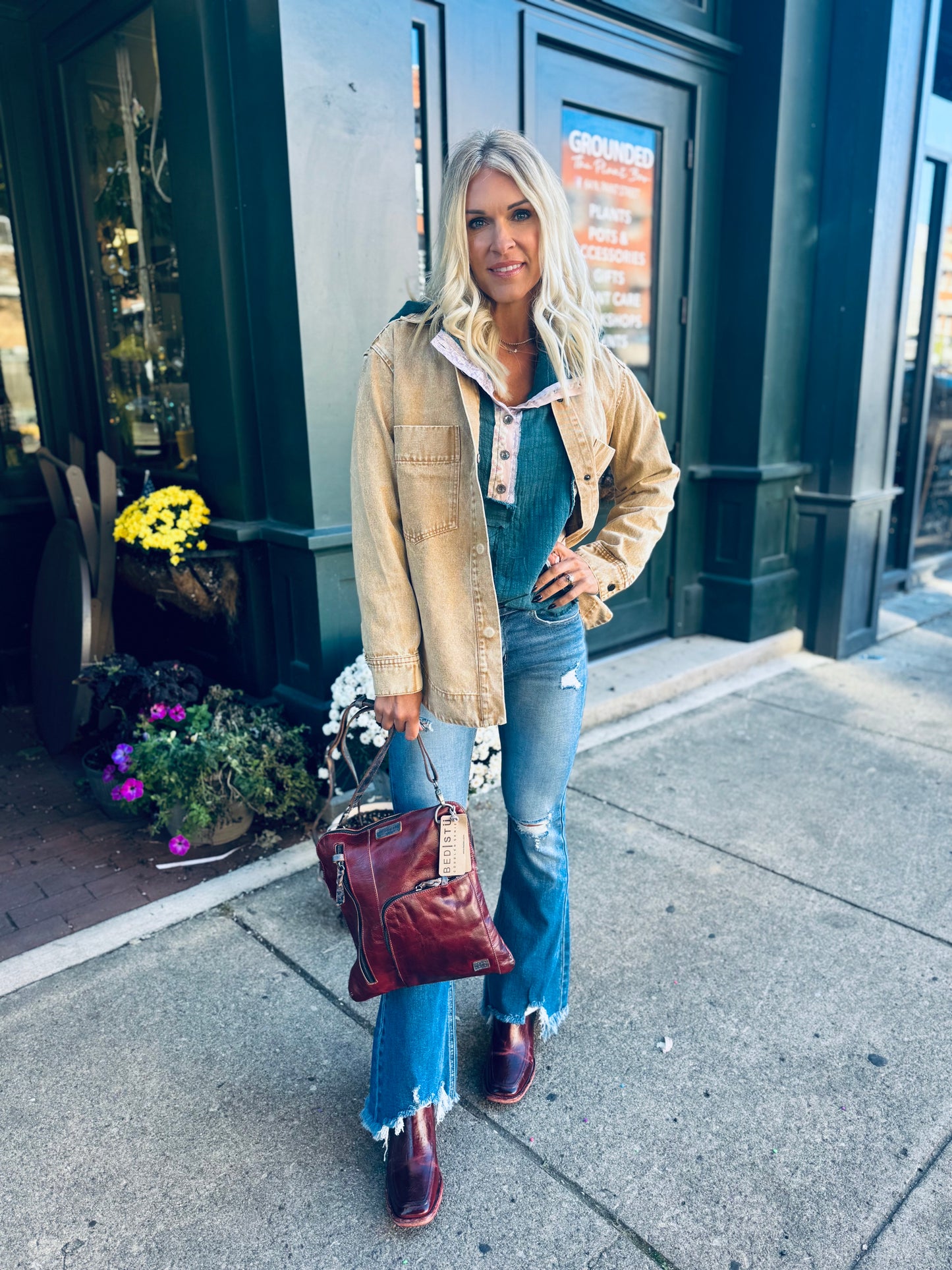 Washed Out Latte Denim