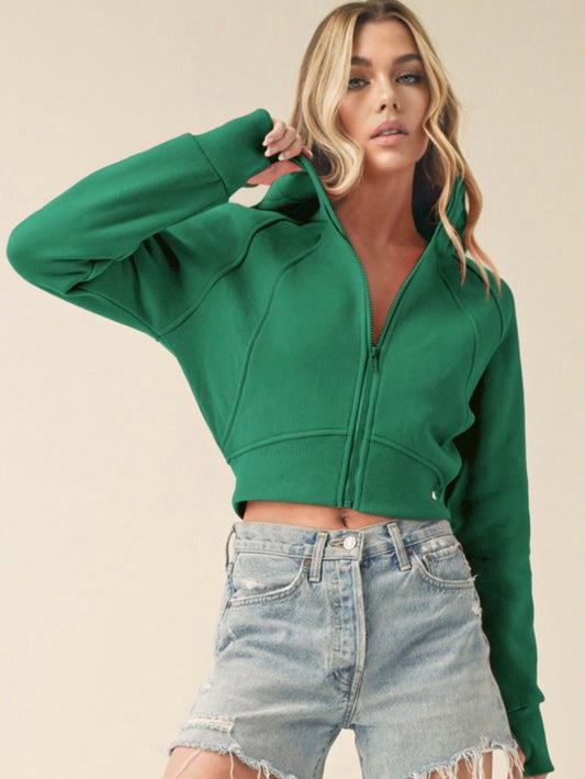 Deva Cropped Hooded Jacket