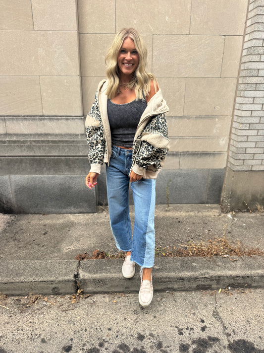 Vintage Fleece Leopard Shacket