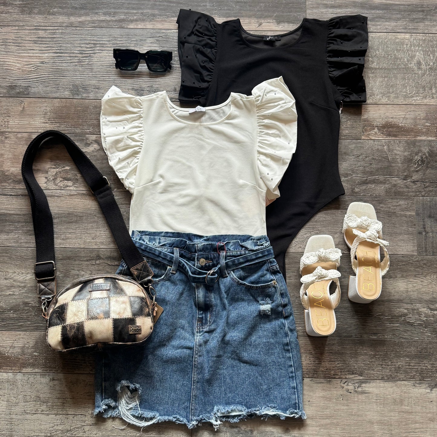 Pearl Ruffle Bodysuit