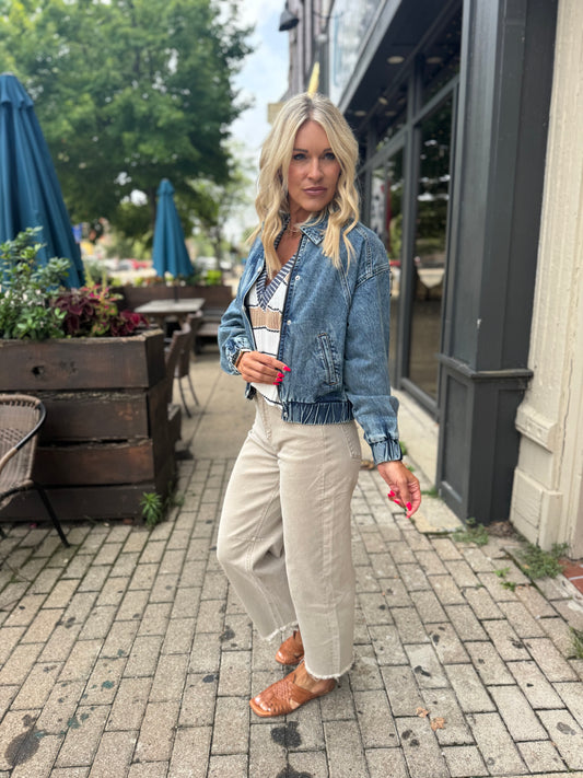 Elan Cinched Denim Jacket