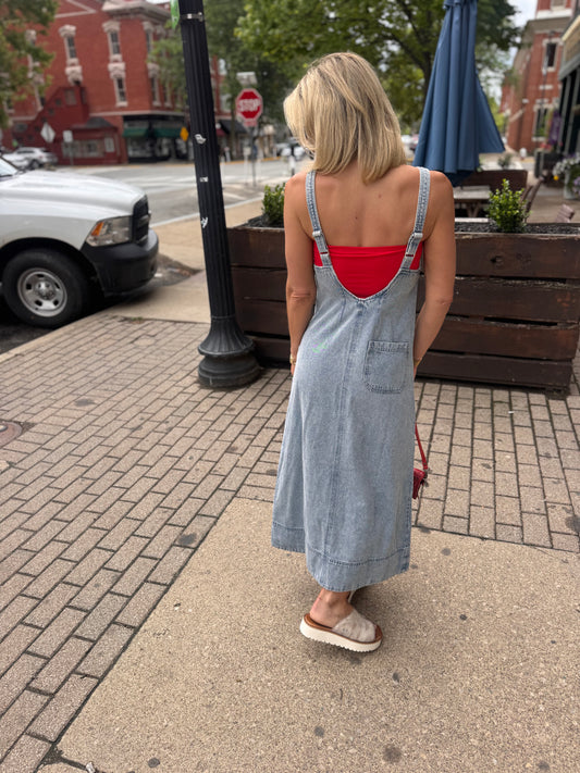 Denim Bib Dress