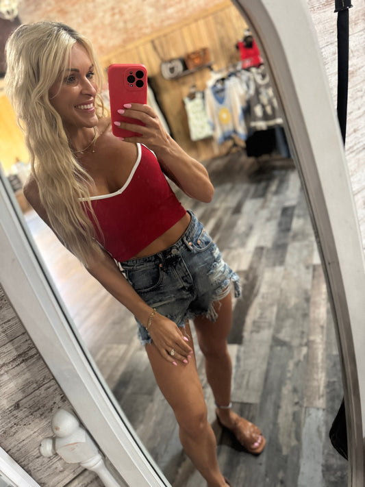 Bae's Frayed Denim Short