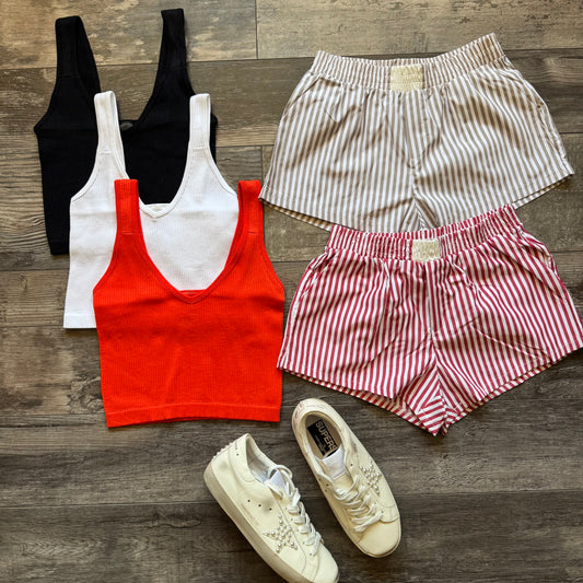 My Stretchy Seamless V-Neck Crop