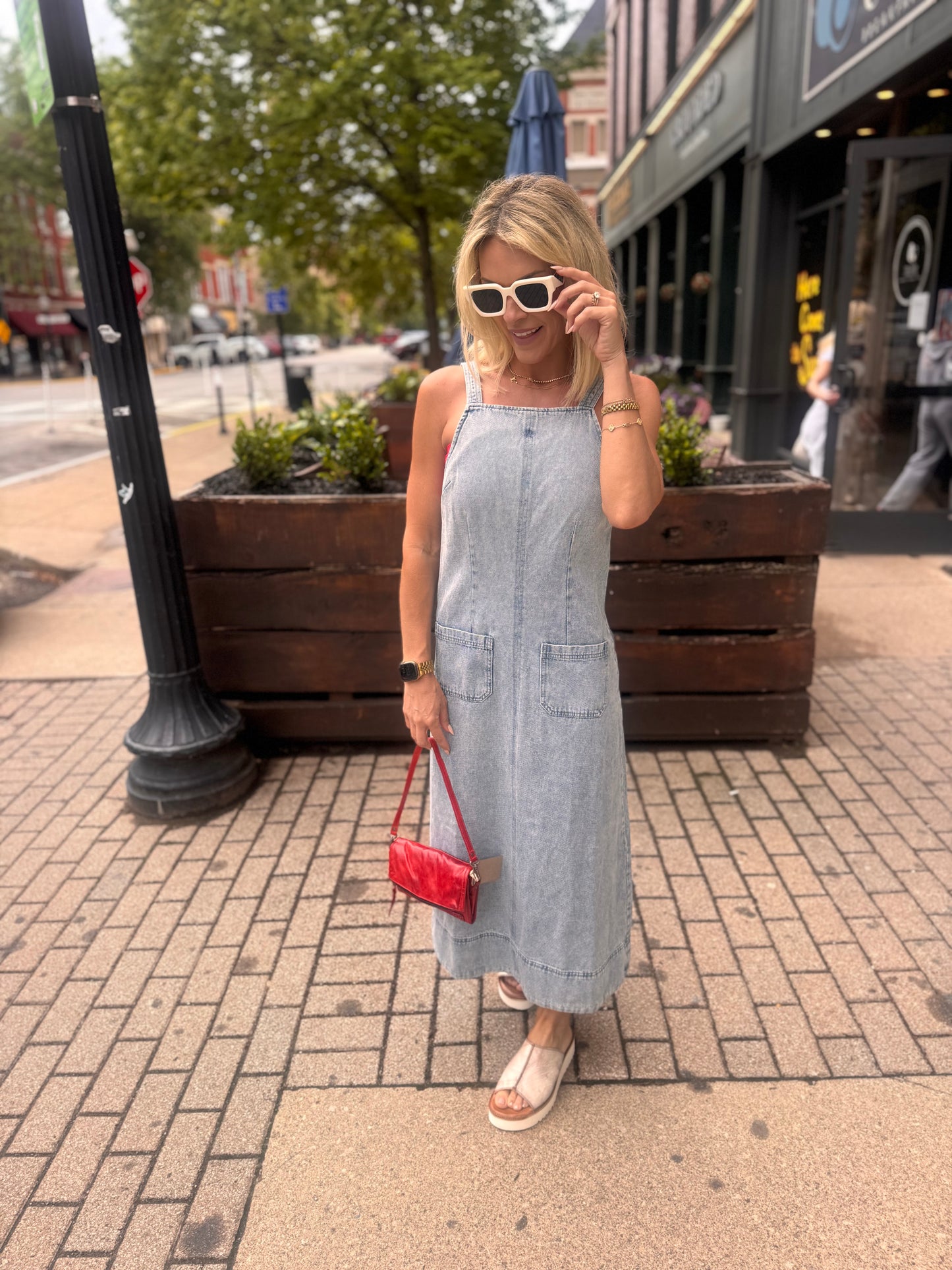 Denim Bib Dress
