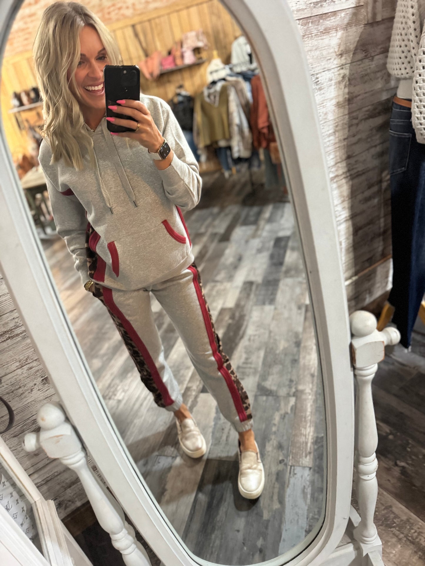 Heather Grey Leapo Hoodie