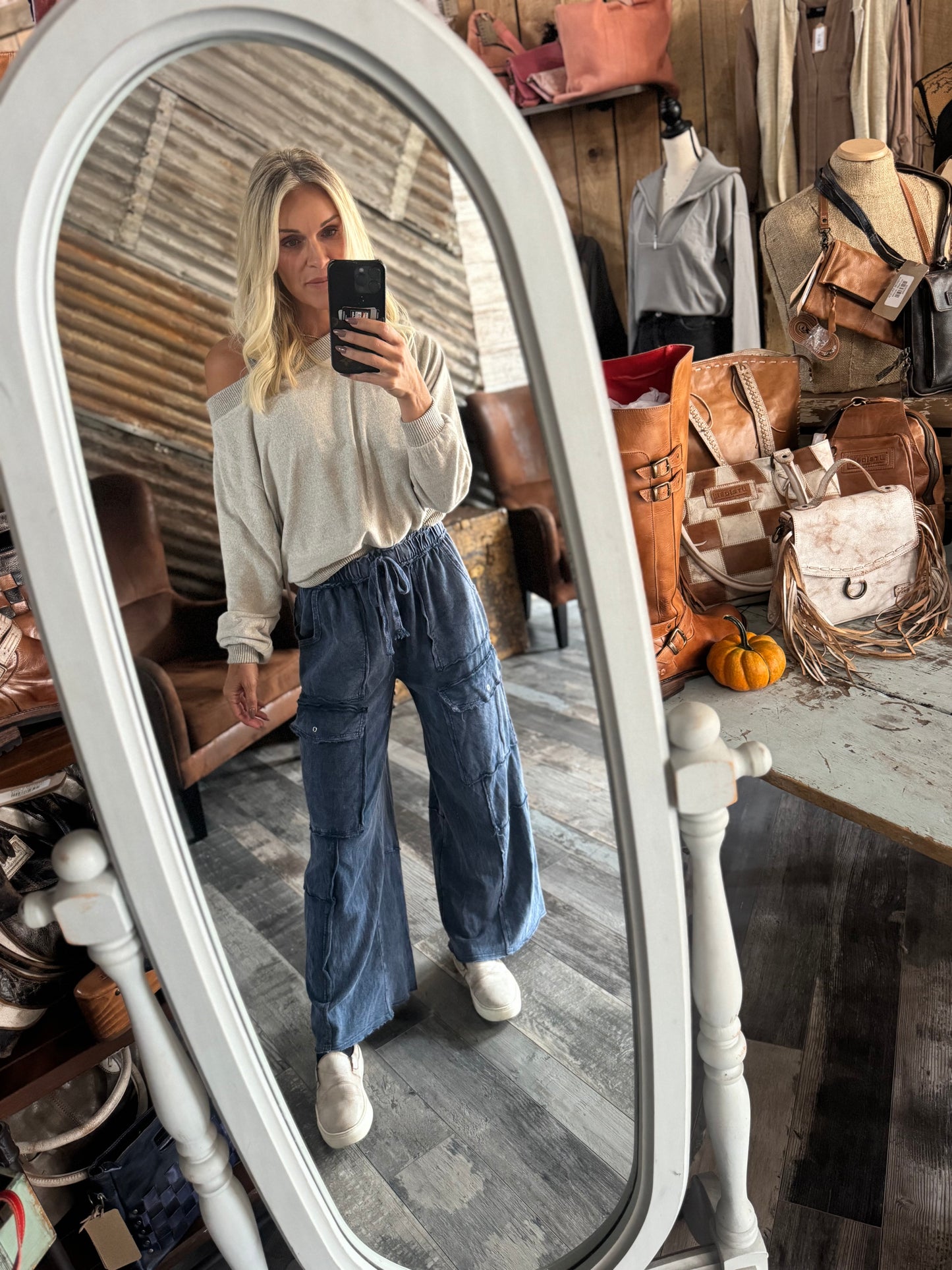 Terry Wide Leg Pant