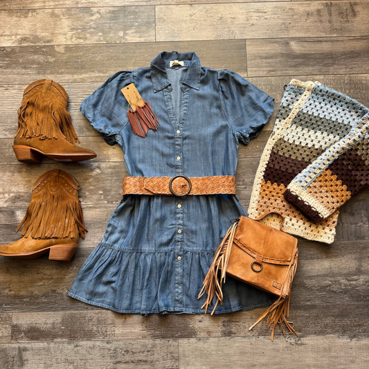 SETUP Leather Fringe Boot