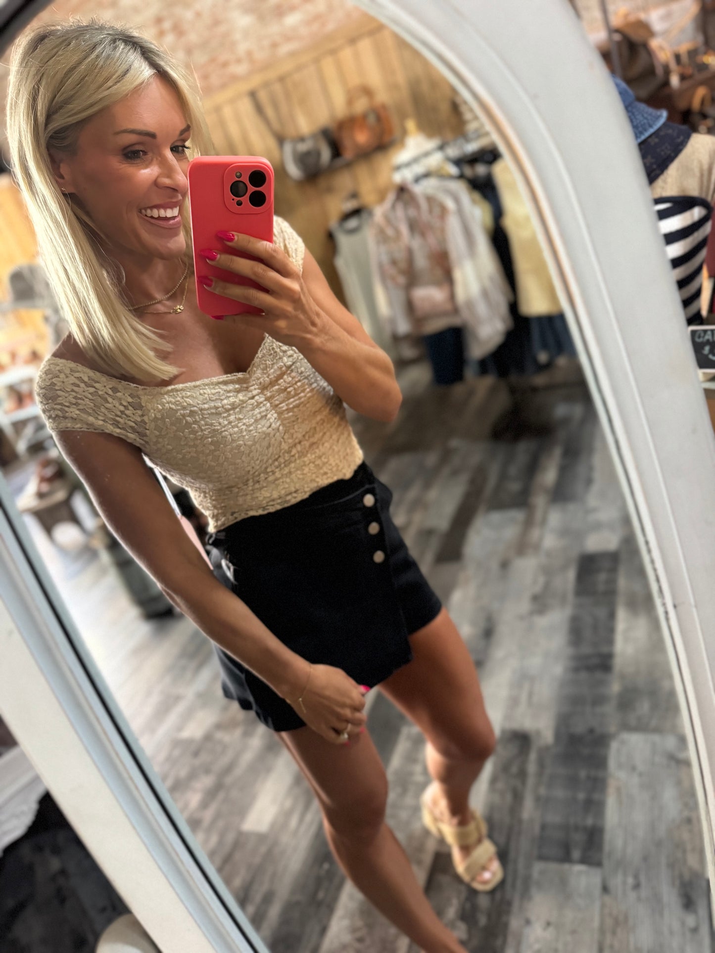 Washed Black Skort