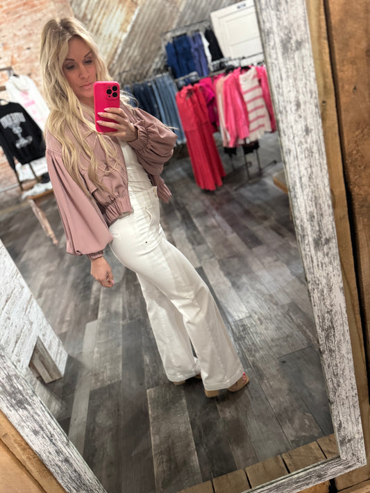 Double Button Wide Leg