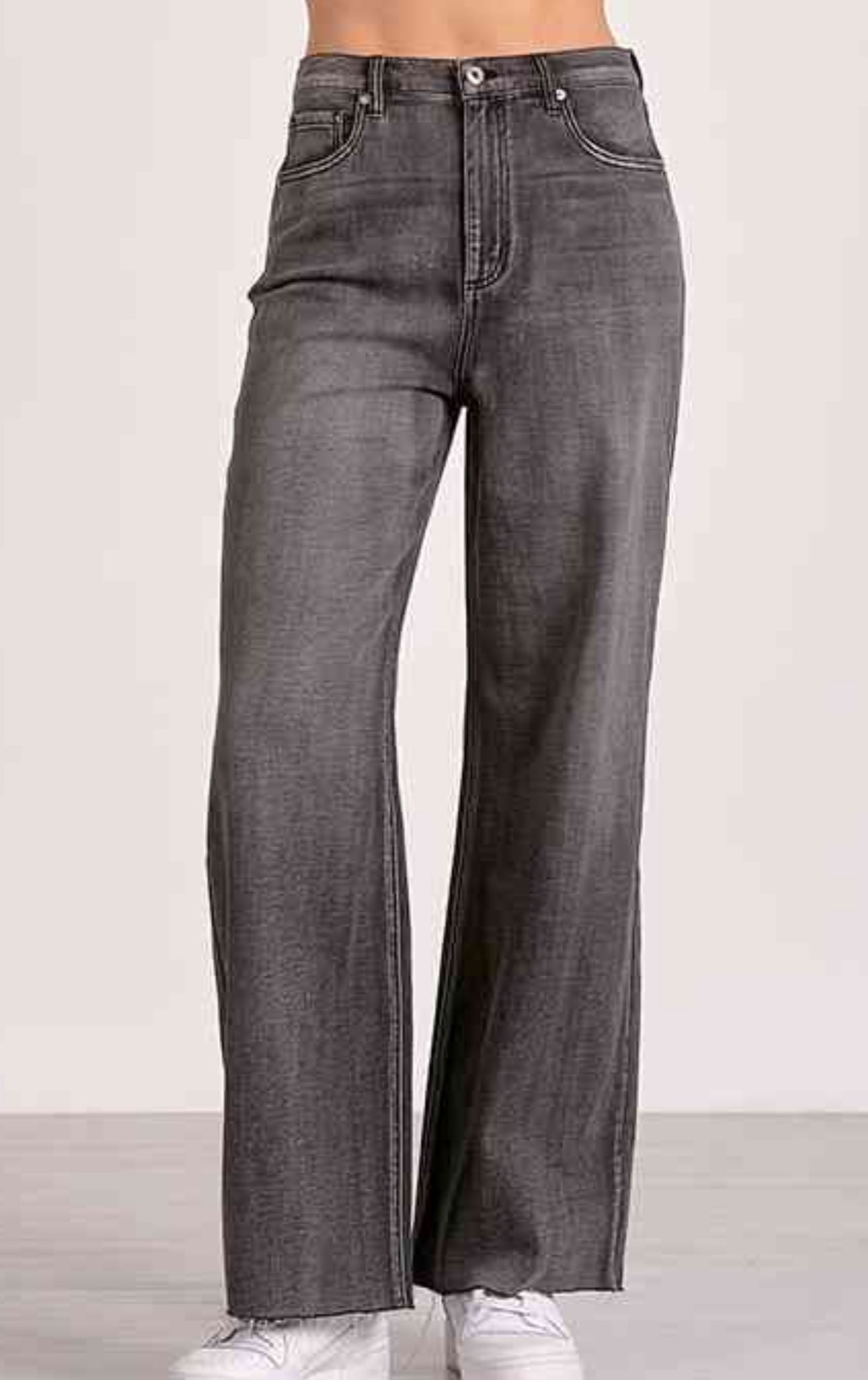 Black Washed out Wideleg