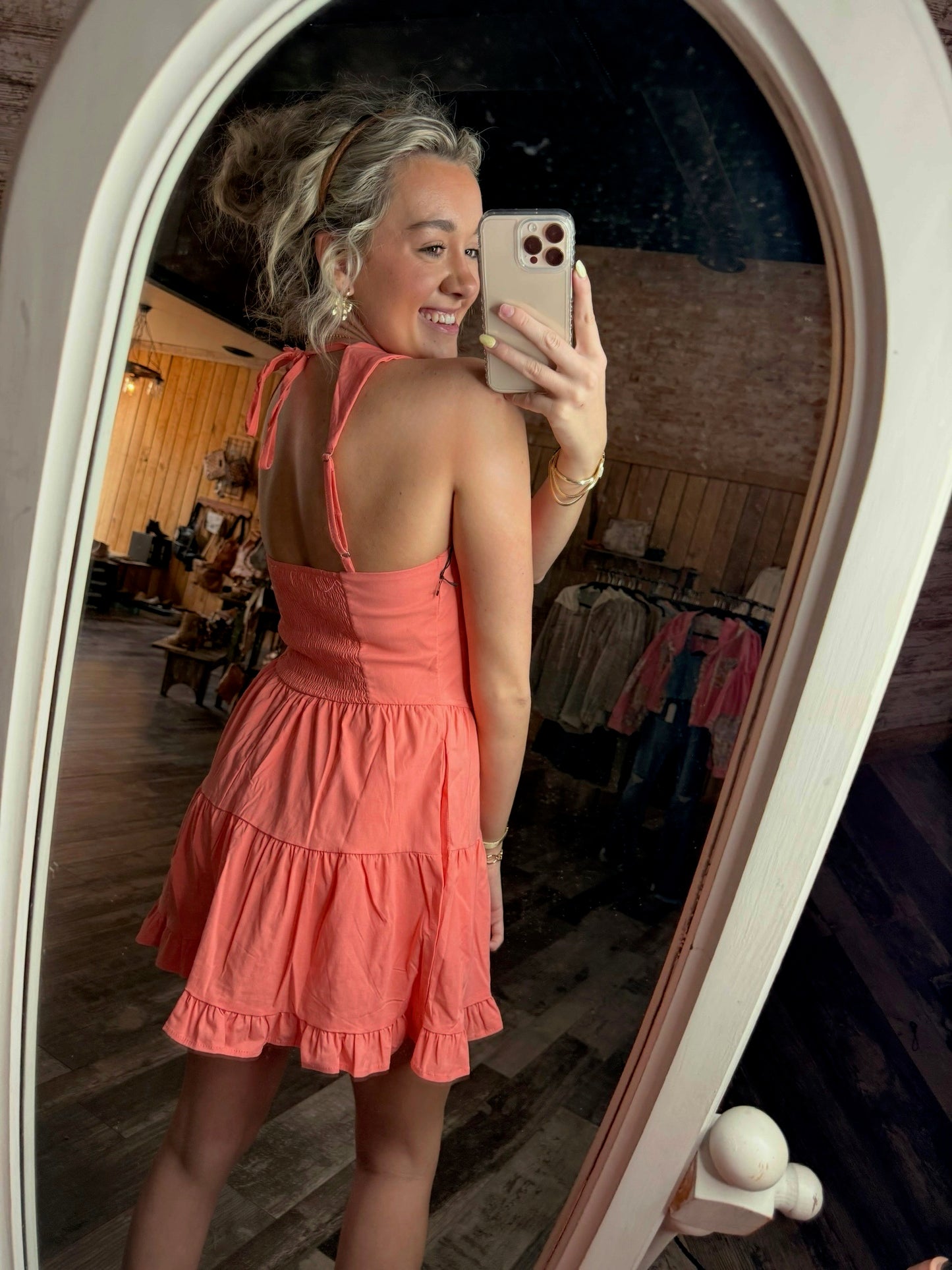 Rose Coral Romper