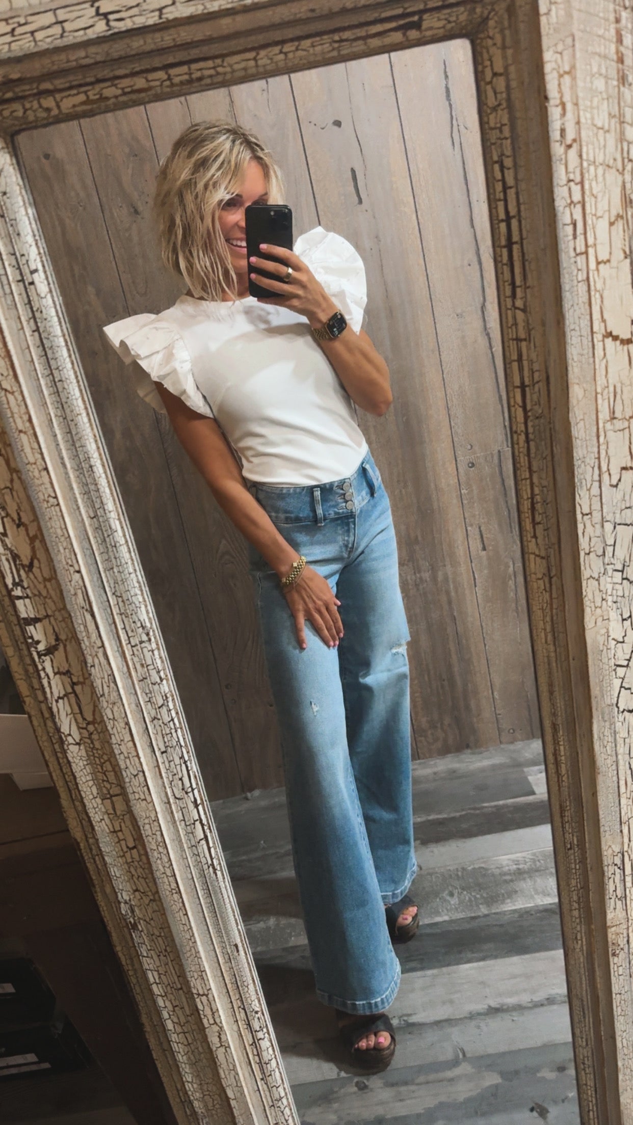 Pearl Ruffle Bodysuit