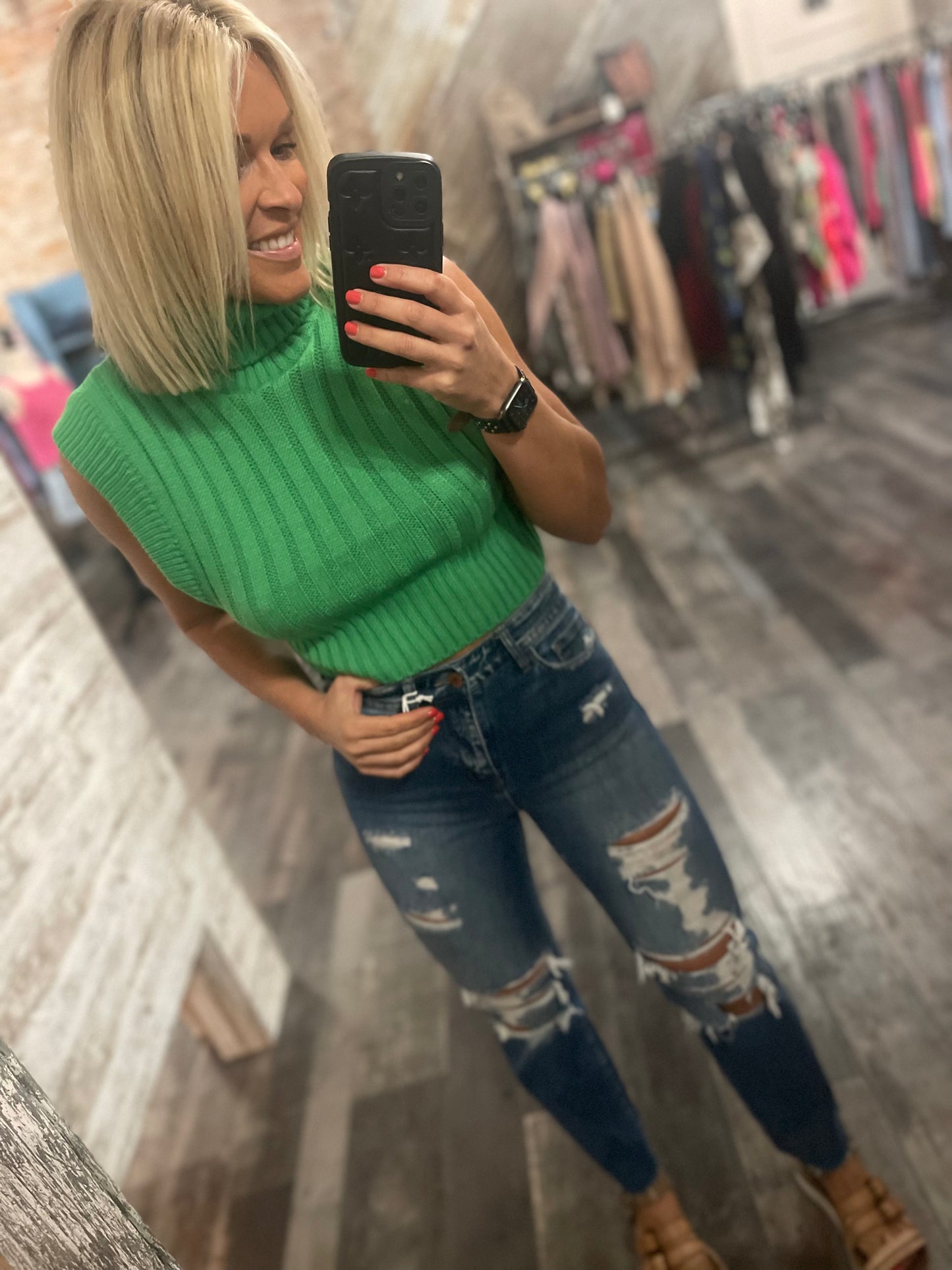 Sassy Sleeveless Sweater