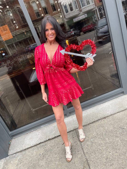 Red Gold Shine Dress