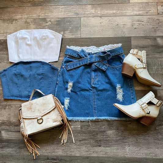 Denim Tube Top
