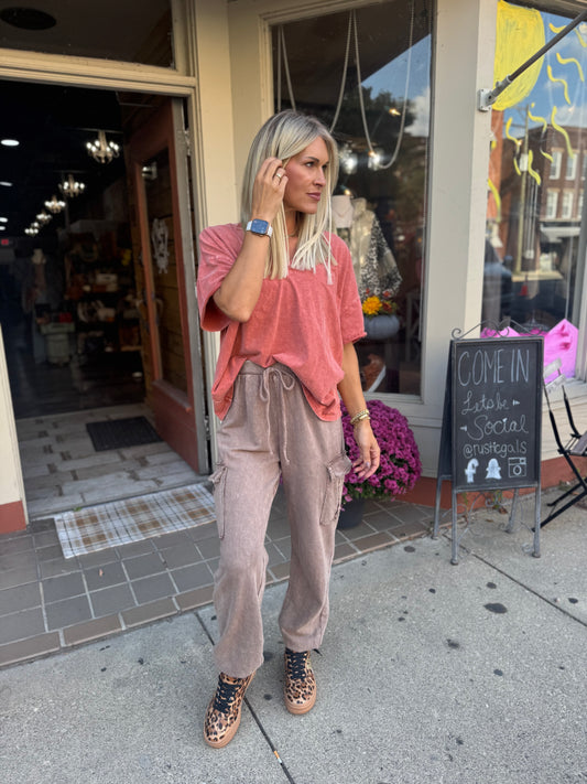 Brunt Out Basic V-Neck