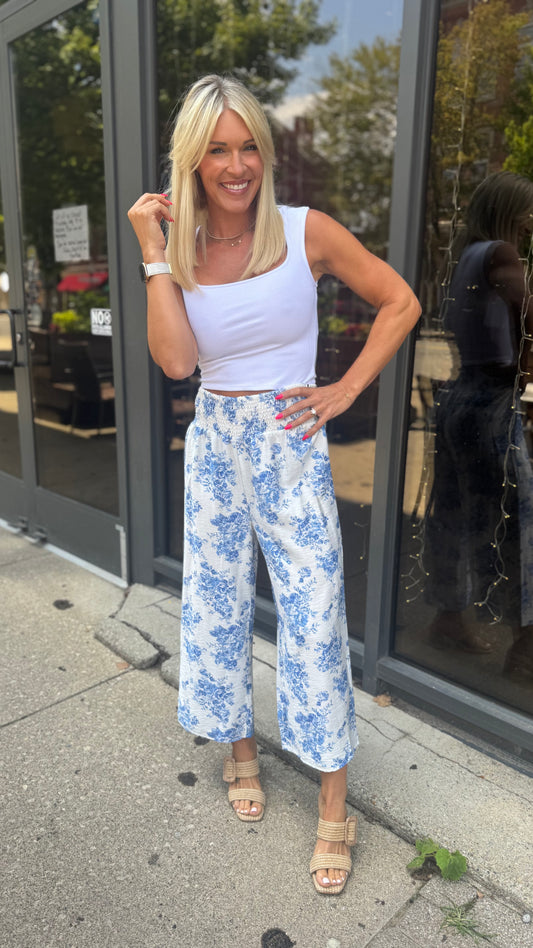 Baby Blue Smocked Pant