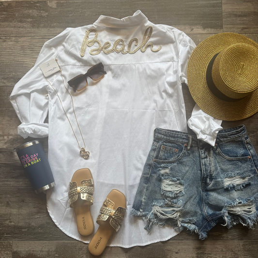 Beach Girl Buttonup