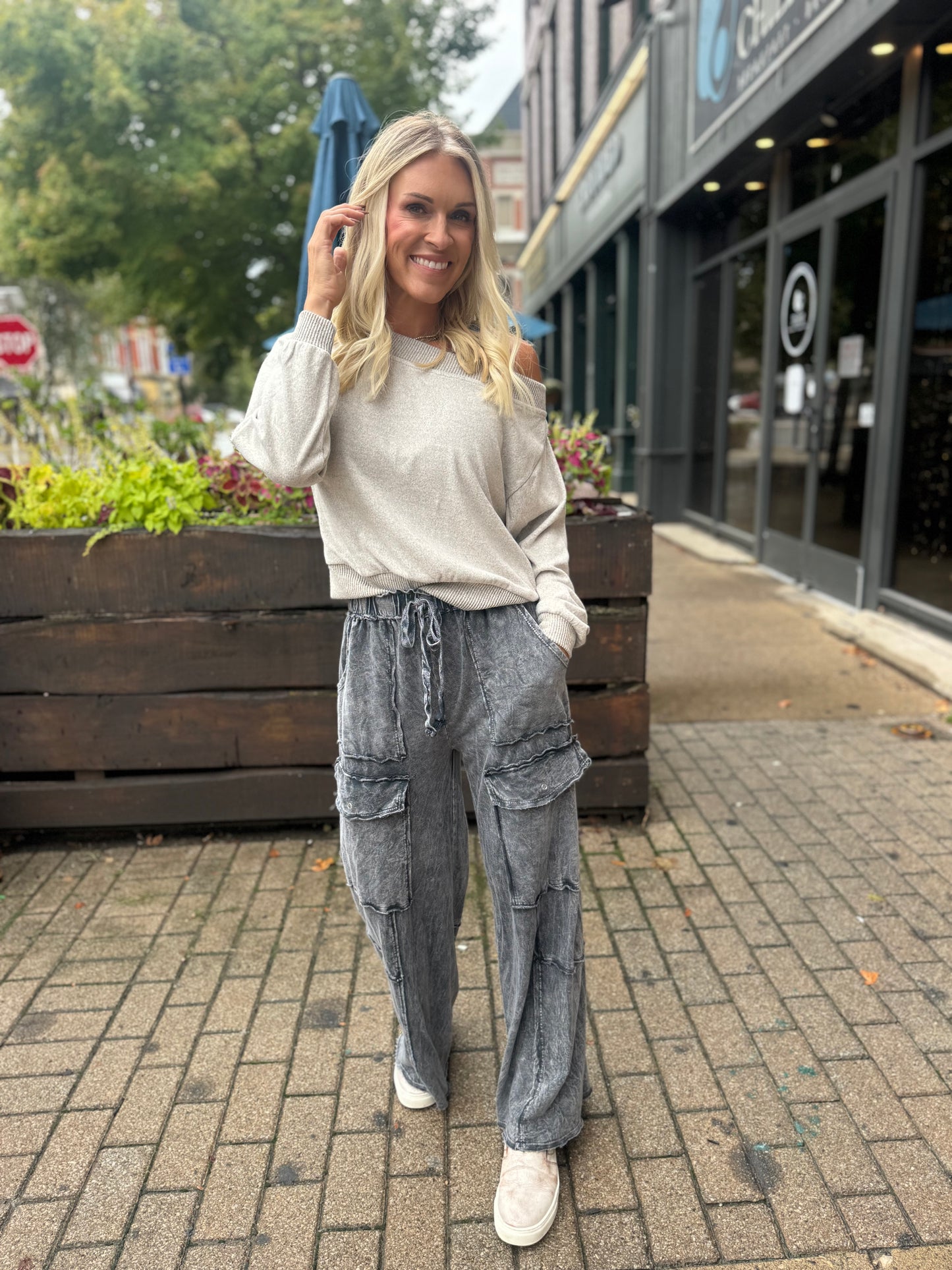 Terry Wide Leg Pant