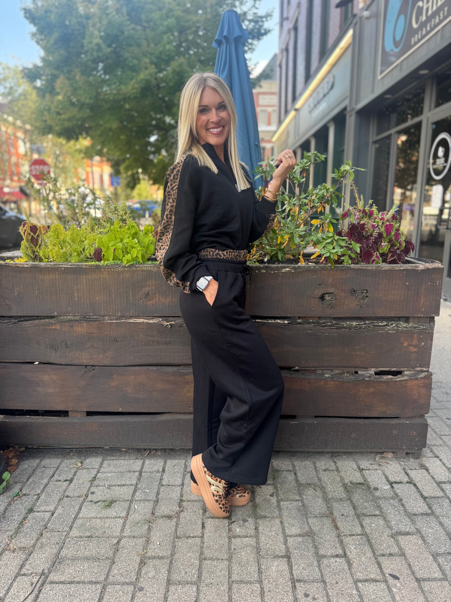 Black & Leopard Pant