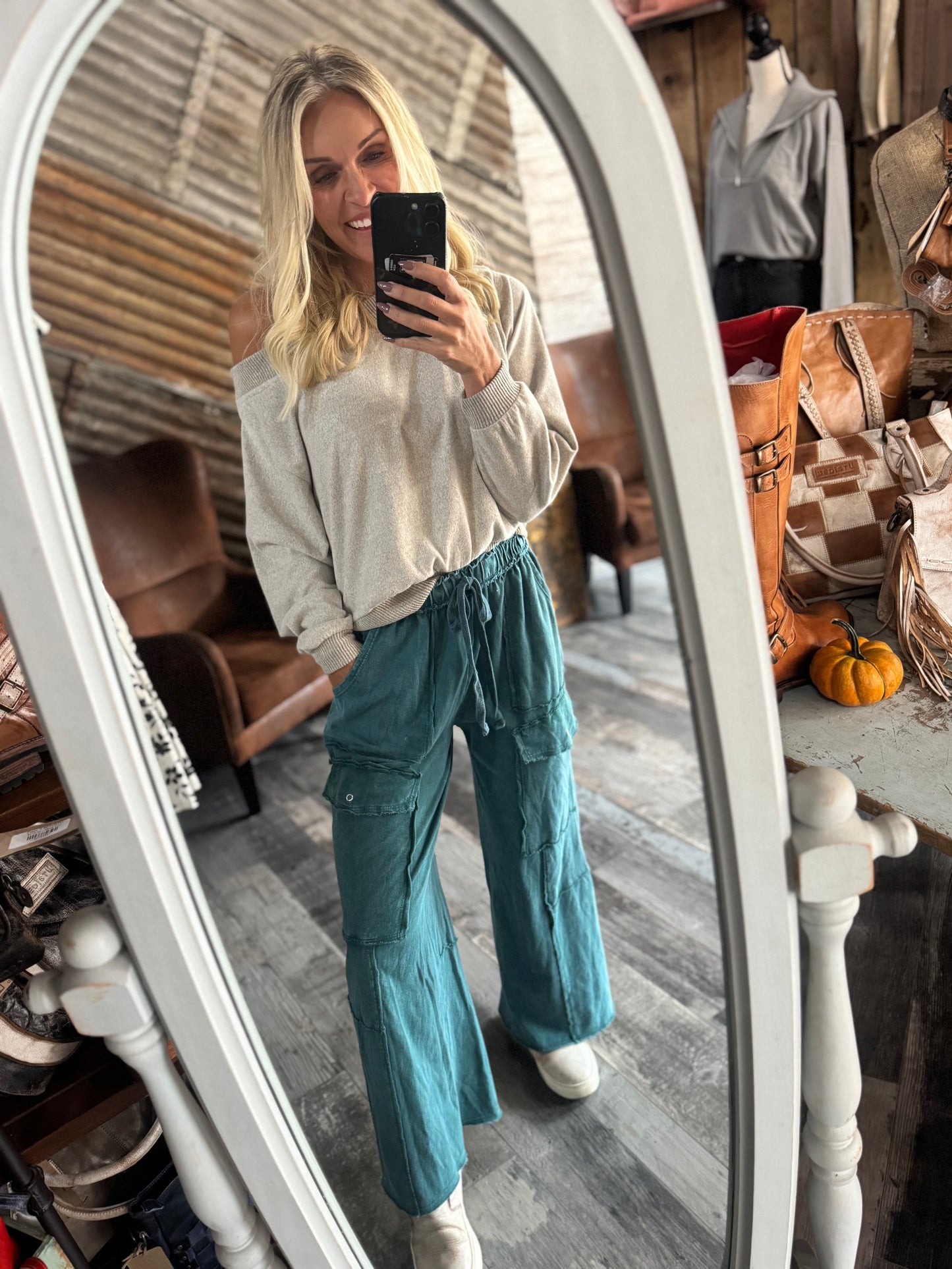Terry Wide Leg Pant