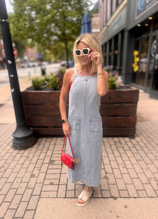 Denim Bib Dress