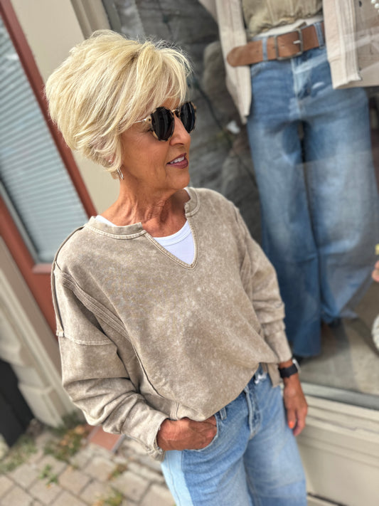 Acid Wash Pullover