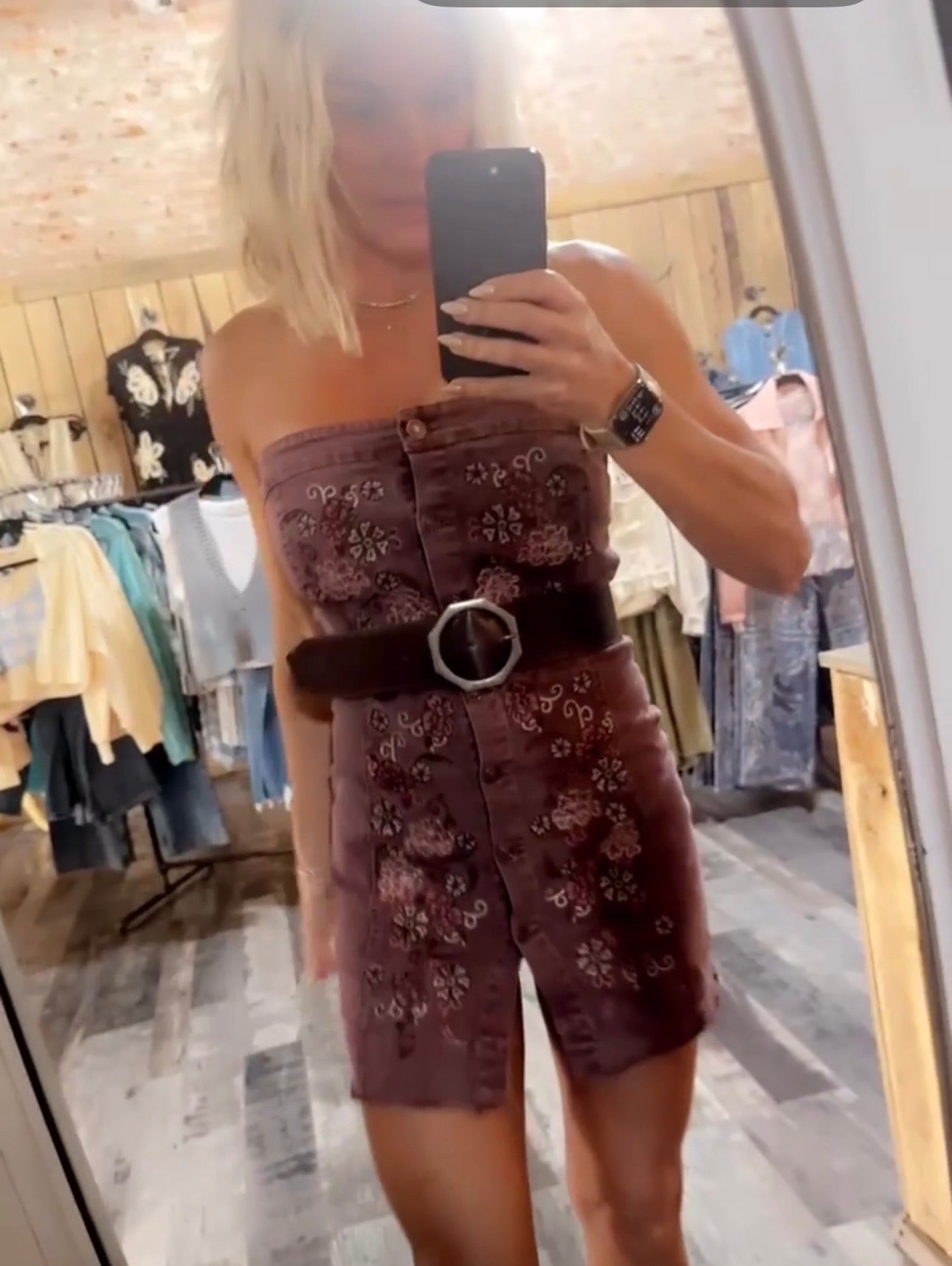 Embroidery Denim Dress