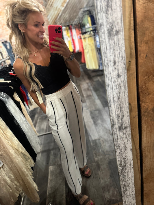 Earthy Sand Linen Pants