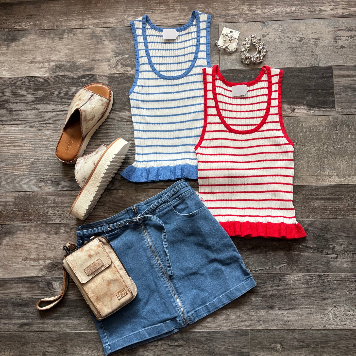 Ruffled Sweater Tank