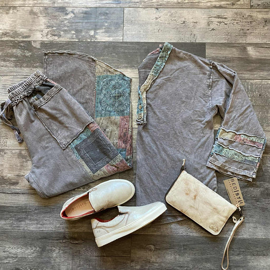 Boho Patchwork V-Cut