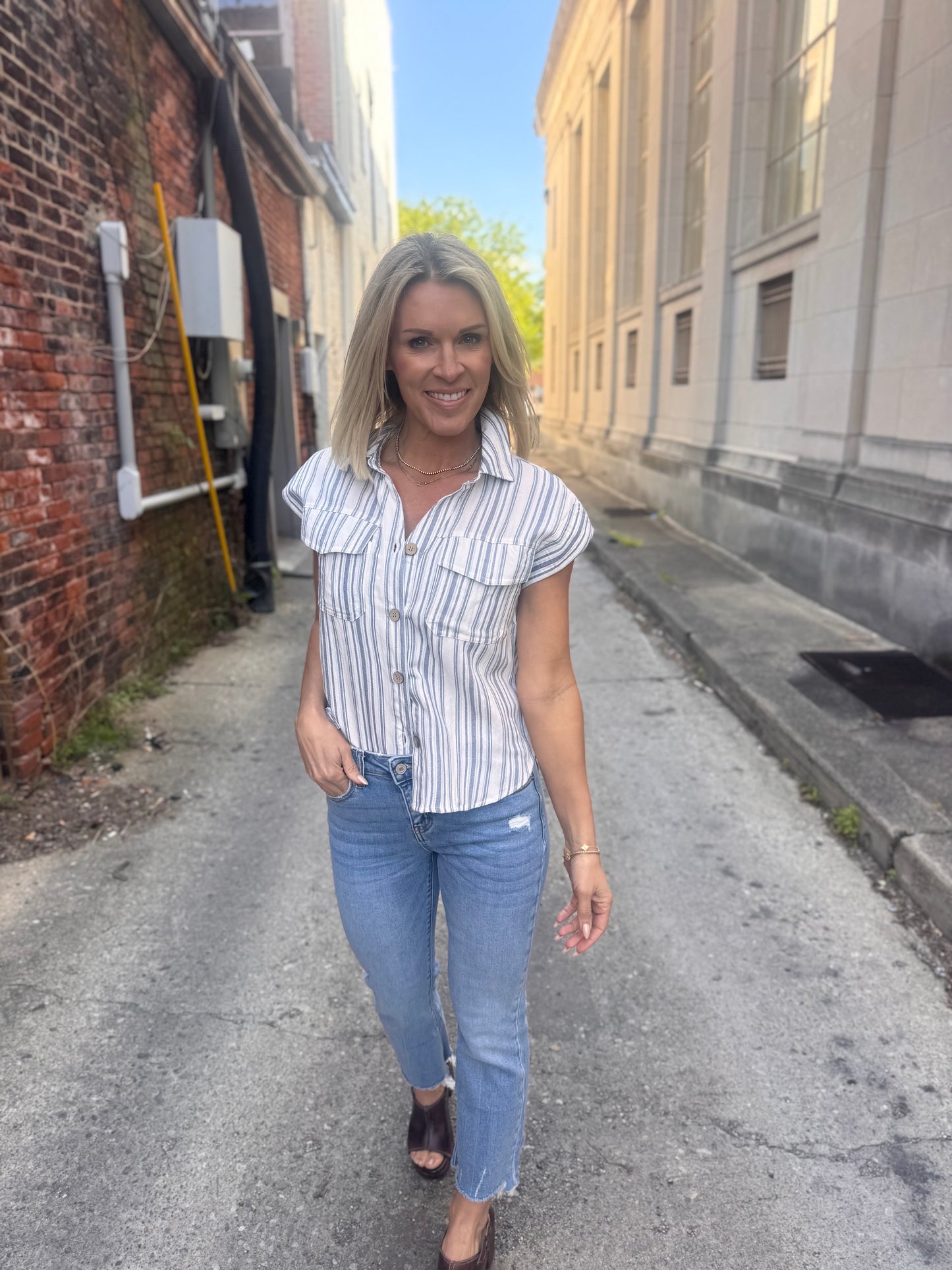 Evie Stripe Top
