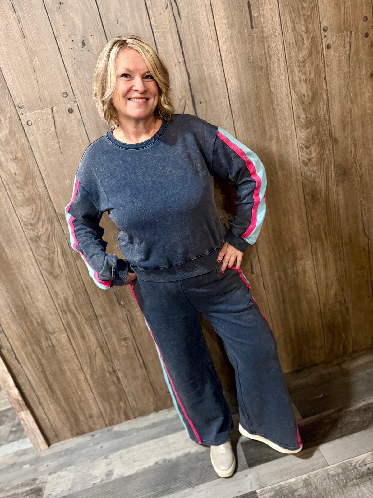 Natalie Navy Top