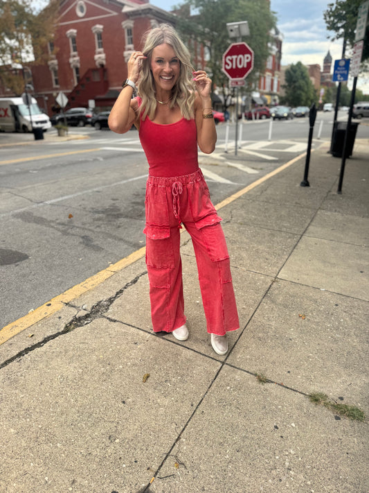 Terry Wide Leg Pant