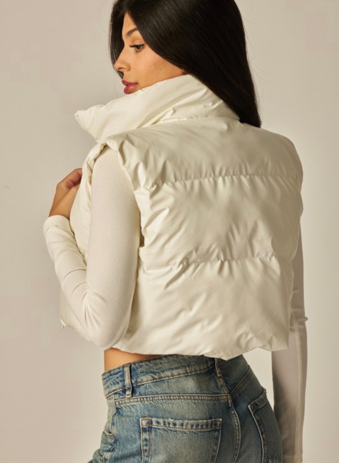 Metallic Puffer Vest