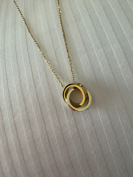 Double Circle Necklace