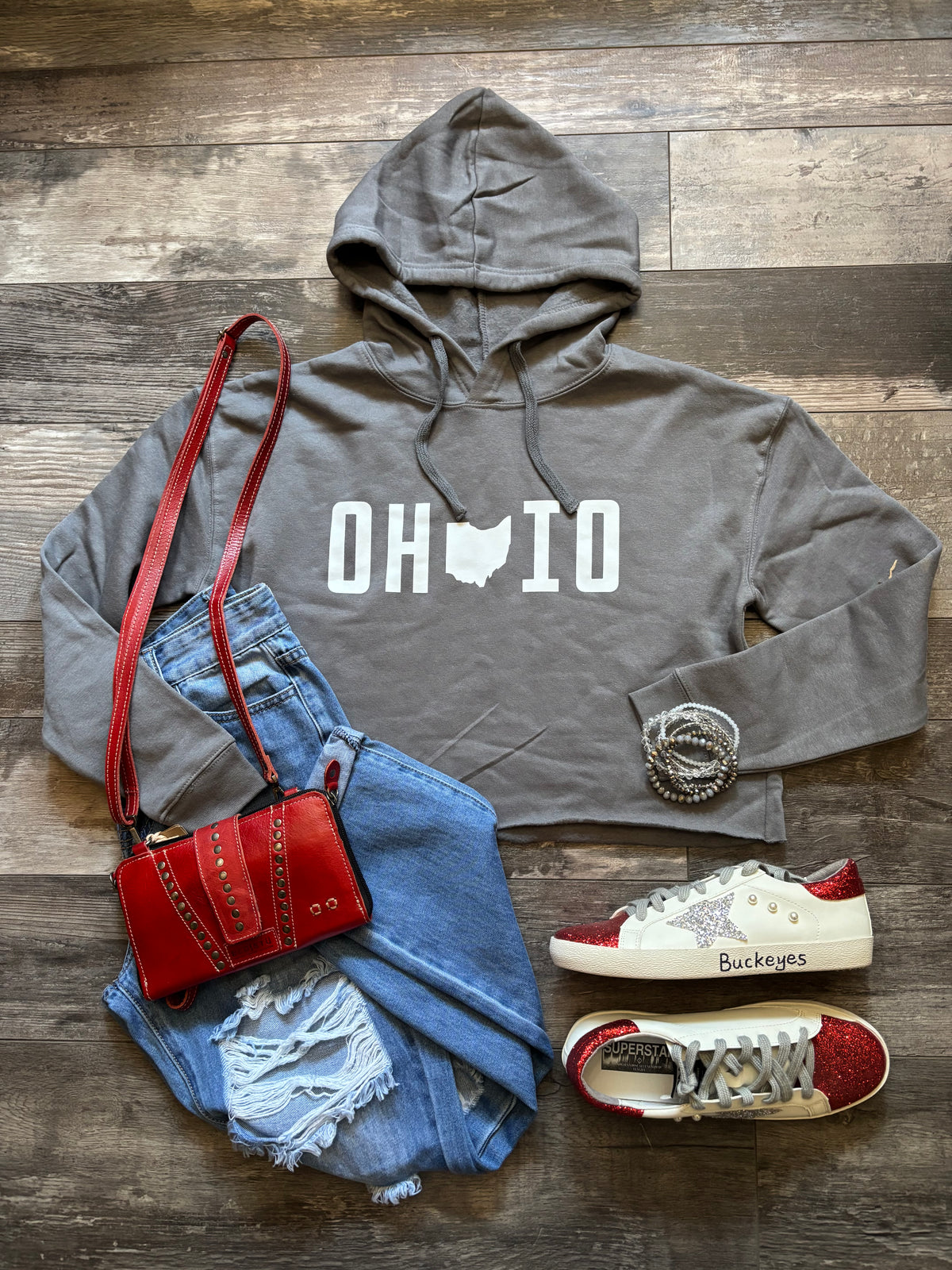 Ohio Columbus Women's Cropped Hoodie