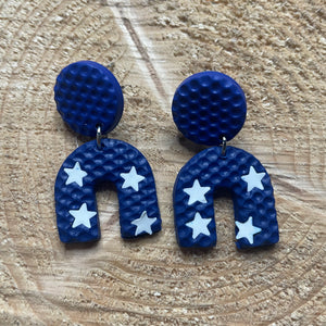 Arched Patriotic Earring