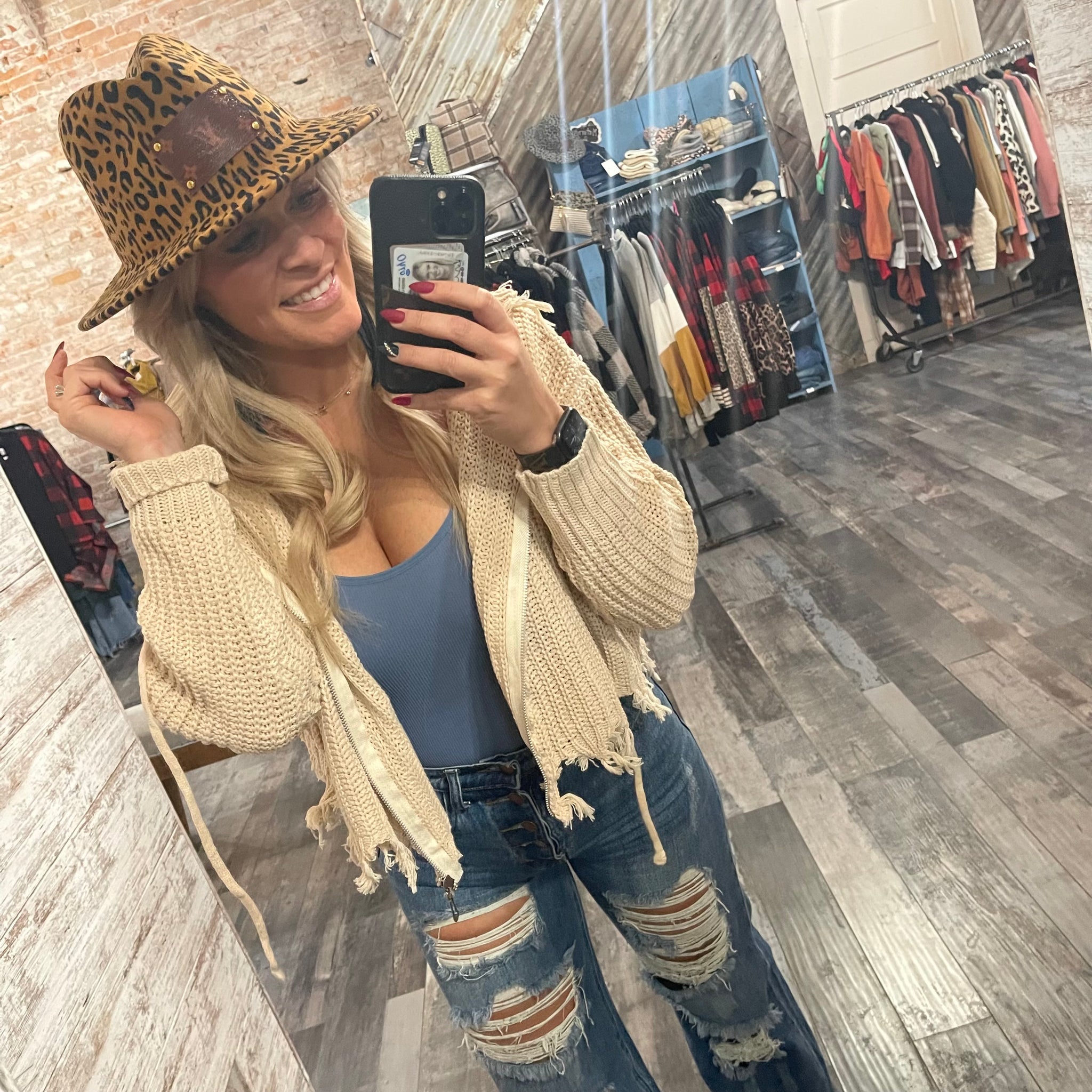 Leopard deals fedora hat