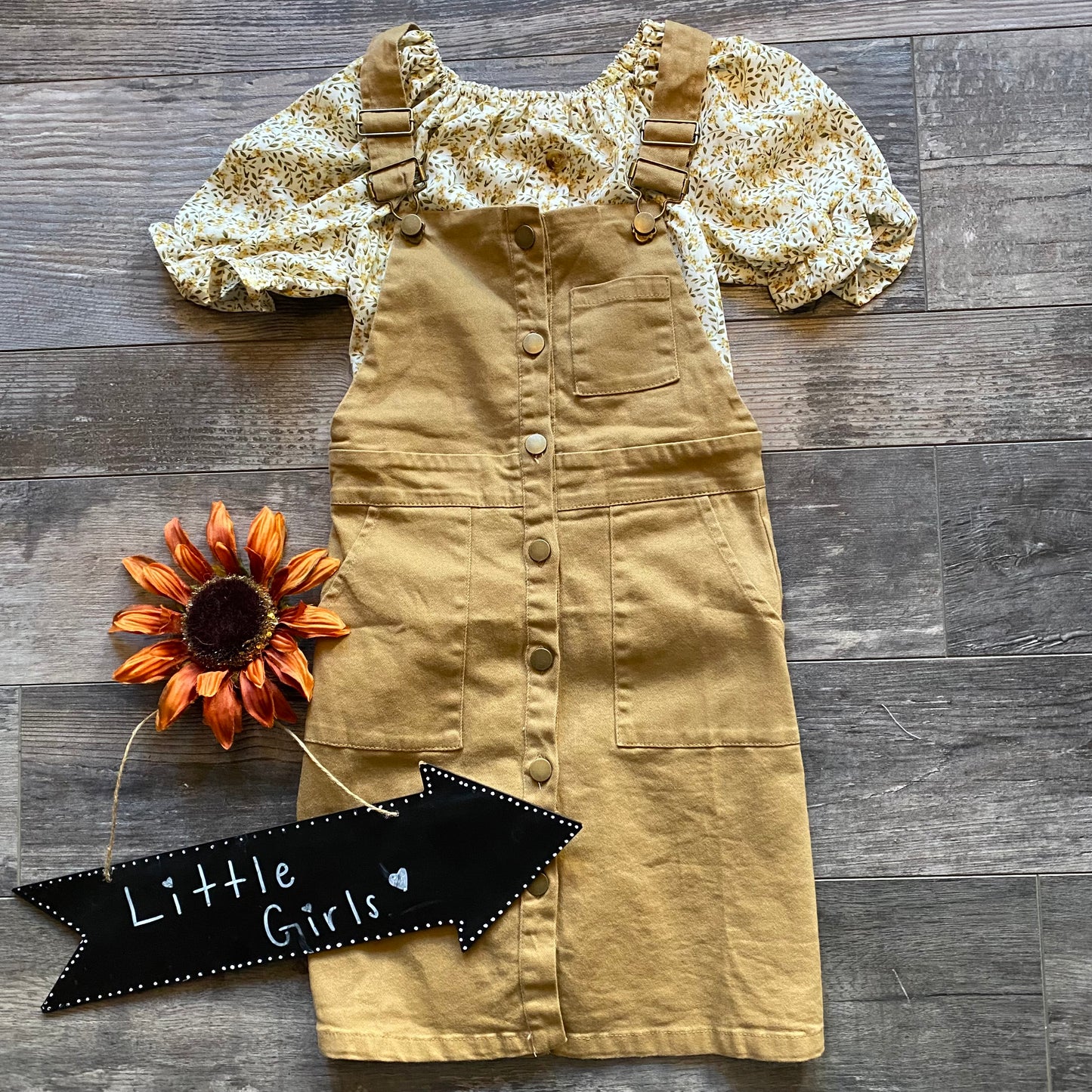 Camel Overall Dress