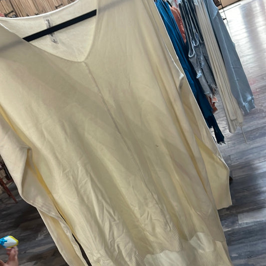 Cream V neck top