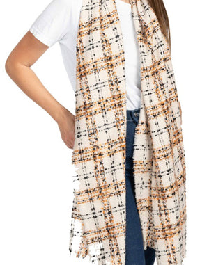 Multiuse plaid scarf/wrap